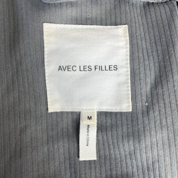 Avec Les Filles Button Front Corduroy Shirt Jacket Womens Medium Gray - Picture 9 of 11